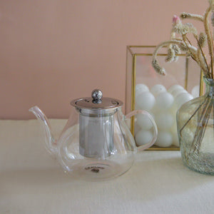 
                  
                    Load image into Gallery viewer, Pear Shaped Borosilicate Glass Kettle with Steel Infuser-Large
                  
                