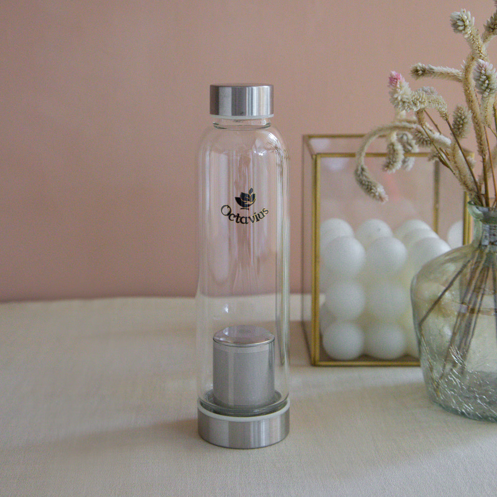 
                  
                    Load image into Gallery viewer, Borosilicate Glass Bottle With Infuser - 520ML
                  
                