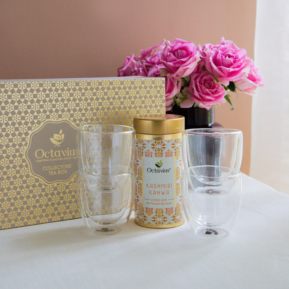 Collector’s Tea Box - Complete Tea Kit ( One Tea of your Choice and Double Wall Glasses)