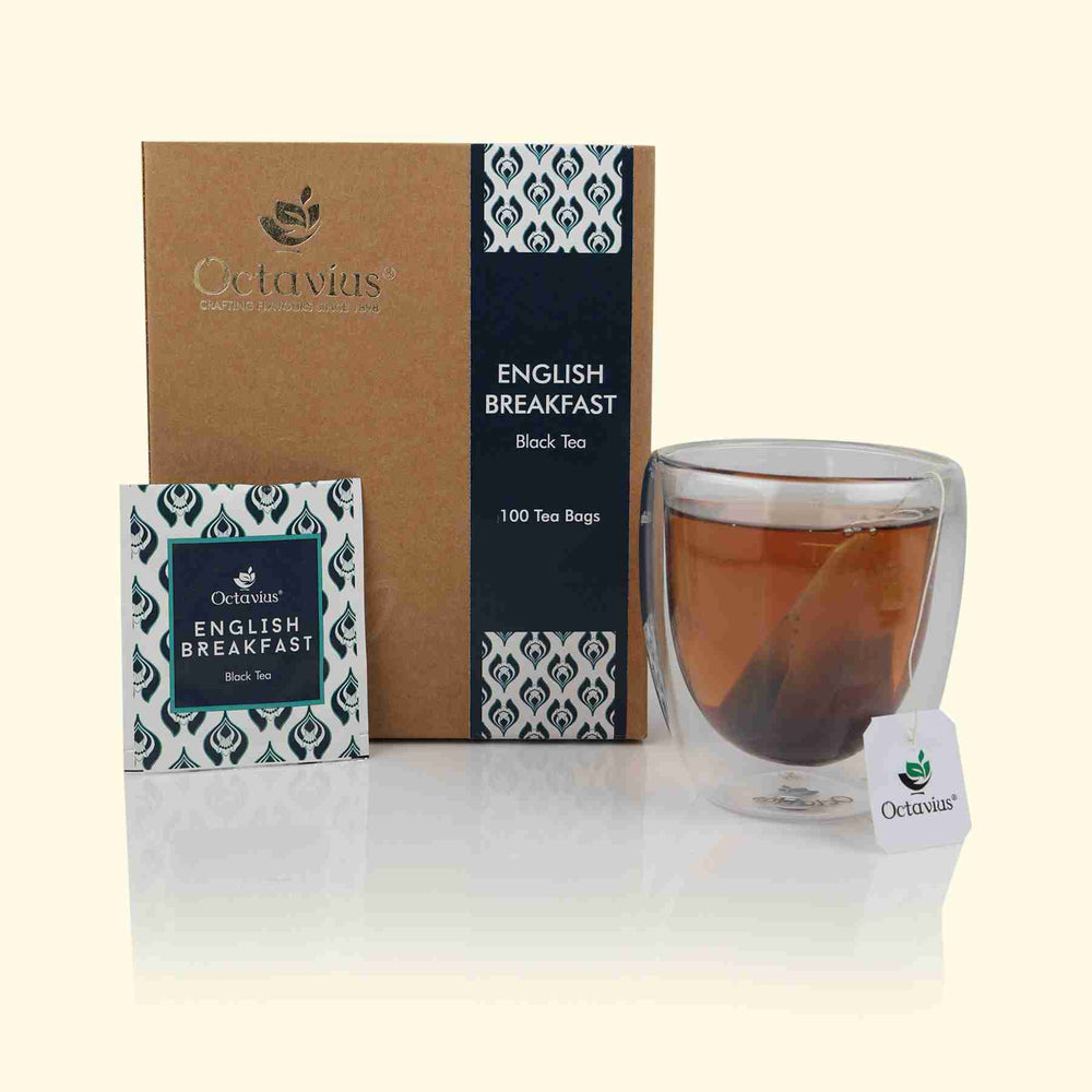 English Breakfast Black Tea - 100 Enveloped Tea Bags Economy Pack