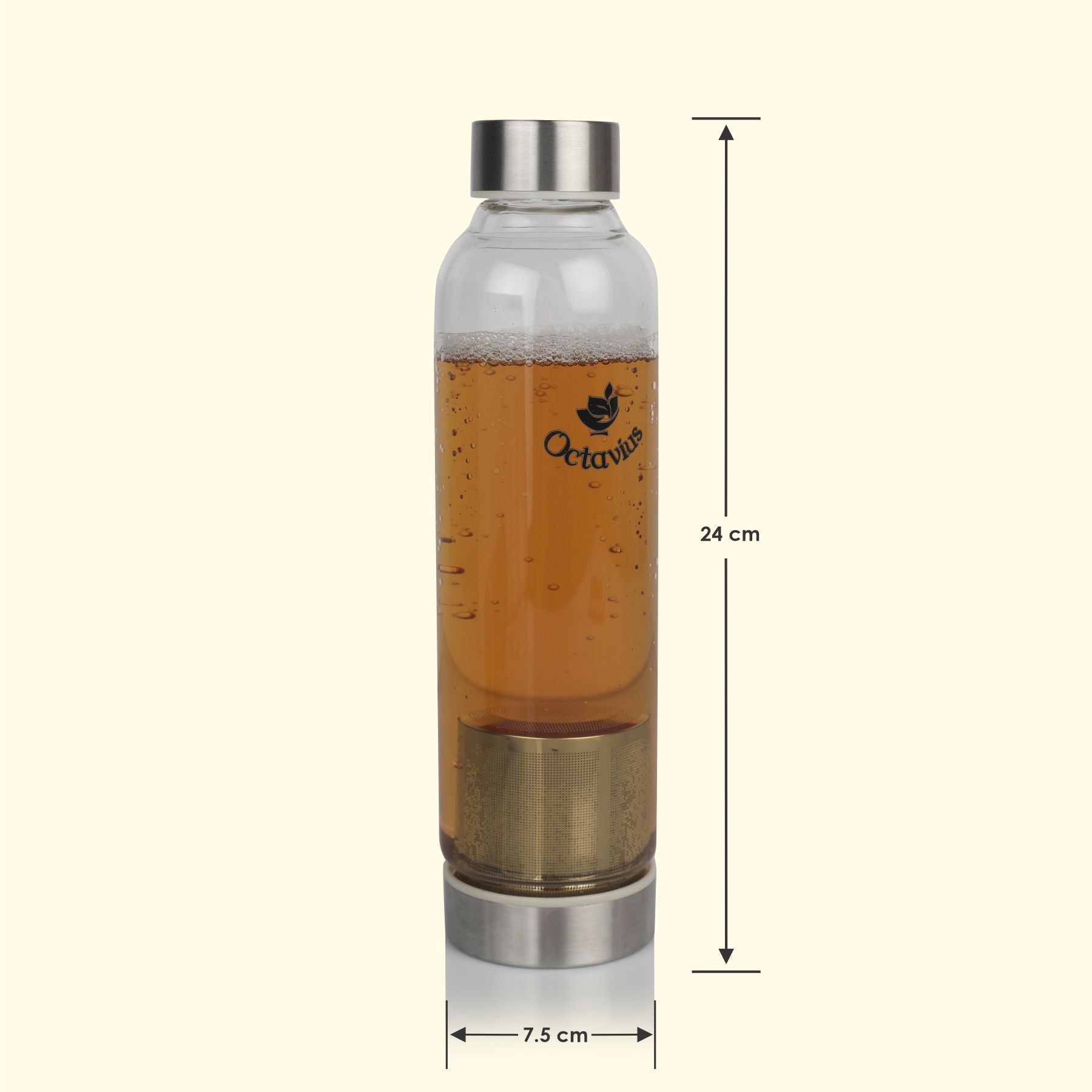 Borosilicate Glass Bottle With Infuser - 520ML