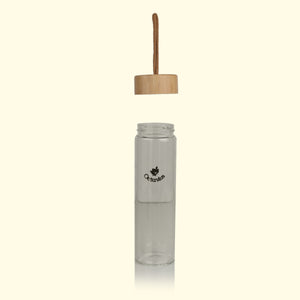 
                  
                    Load image into Gallery viewer, Borosilicate Glass Bottle With Wooden Cap - 600ML
                  
                