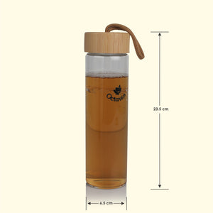 
                  
                    Load image into Gallery viewer, Borosilicate Glass Bottle With Wooden Cap - 600ML
                  
                