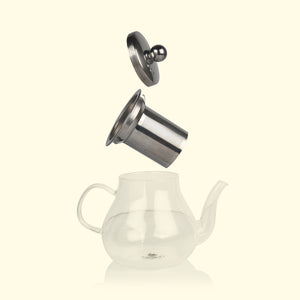 
                  
                    Load image into Gallery viewer, Pear Shaped Borosilicate Glass Kettle with Steel Infuser-Large
                  
                