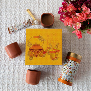 
                  
                    Load image into Gallery viewer, Desi Chai Hamper (Indian Masala Instant Tea &amp;amp; Kullad set)
                  
                