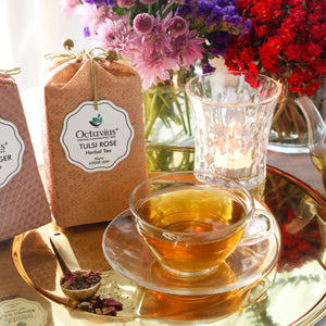 
                  
                    Load image into Gallery viewer, Wellness Caffeine Free Teas- Festive Range ( Tulsi Ginger , Tulsi Sweet Rose)
                  
                