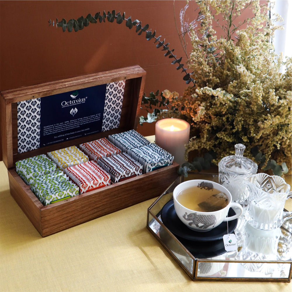 Assortment of Fine Teas - 120 Teabags In Sheesham Wood Box