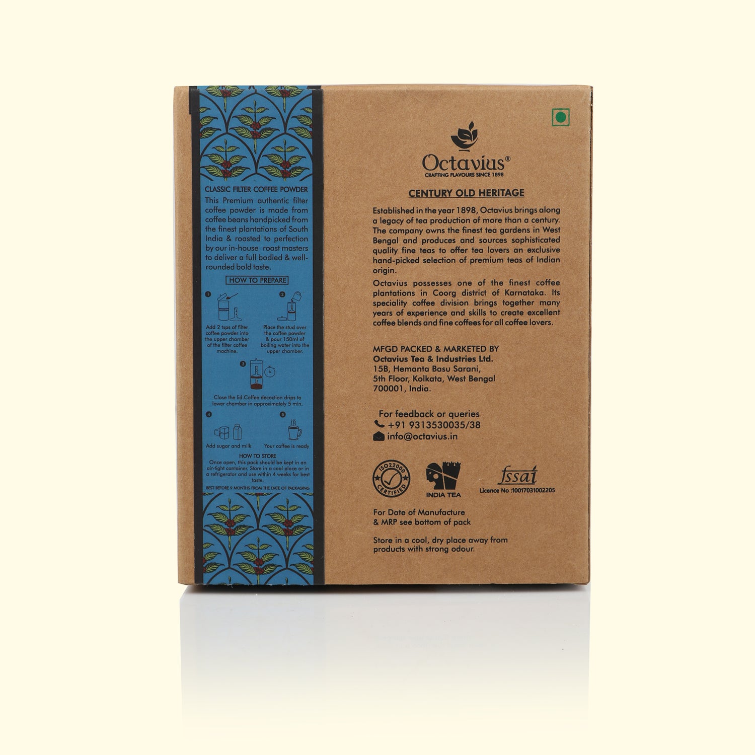Premium South Indian Filter Coffee in Kraft Box - 250 gms