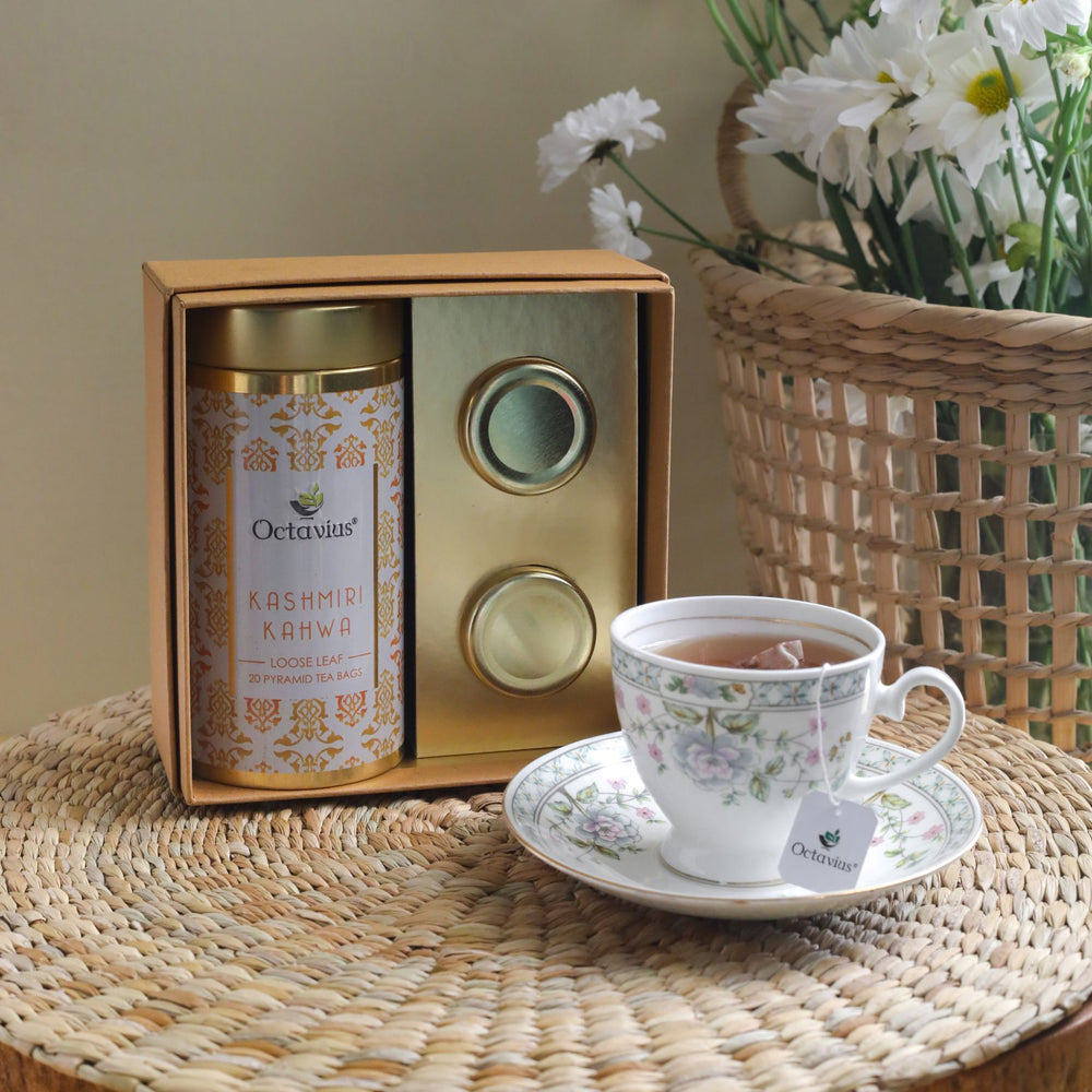 Tea Essentials-Traditional Detox (Kashmiri Kahwa Pyramid Green Tea Bags)