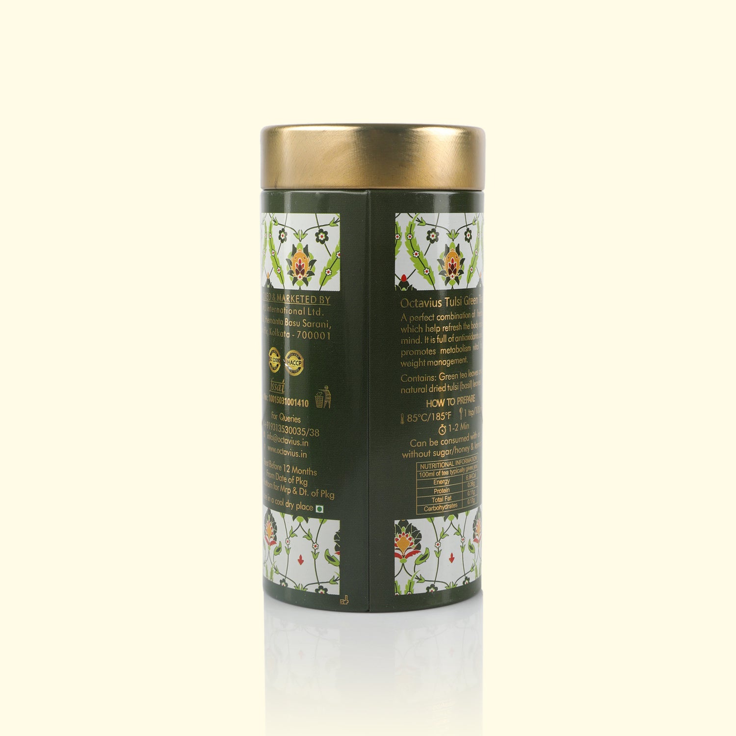 Tulsi Sweet Rose Green Tea Loose Leaf- 75 Gms Tin Can